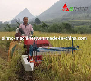 Self-Propelled Full Feeding 1200mm Cutter Head Mini Rice Combine Harvester