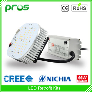 130lm/W 30W/40W/60W/80W/100W/120W/150W CREE LED Retrofit Bulb Kits Fro Lowbay Highbay